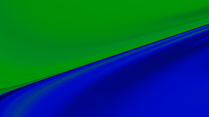 Abstract digital art featuring a vibrant division of green and blue, creating a contrast.