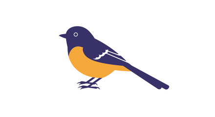 Vibrant baltimore oriole bird perched gracefully on a