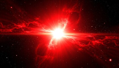 A Brilliant Starburst in a Red Cosmic Nebula.