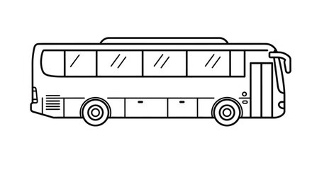Sleek Bus Design Modern Public Transportation Vector Illustration for Creative Projects