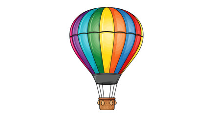 Obraz premium Vibrant and Eye-Catching Hot Air Balloon Design Illustration for Whimsical Journeys and Sky-High Adventures, Perfect for Creative Projects