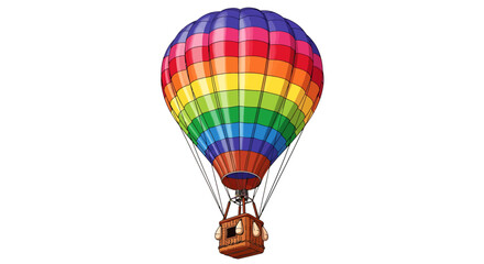 Fototapeta premium Colorful Hot Air Balloon Design A Vibrant Illustration for Travel and Adventure Concepts