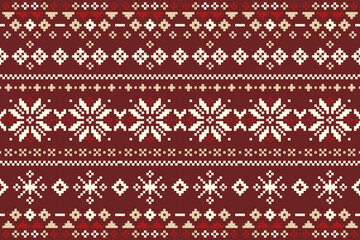 Obraz premium Festive pixel patterns holiday celebration digital art warm environment close-up view creative inspiration