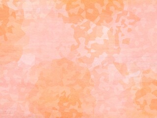 ランダムで面白い模様の入ったピンクオレンジのカラフルでかわいい水彩風の背景イラスト