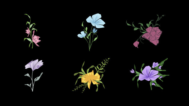 Flower Romantic Animation Elements
