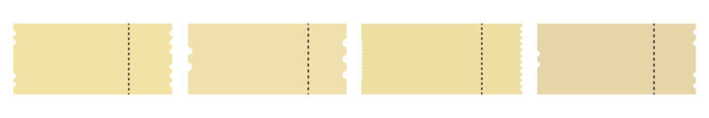 Minimalist Biscuit Color Vector Ticket Design