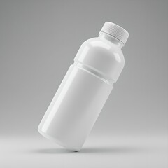 Blank white plastic bottle mockup 