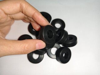 Industrial NBR rubber seal, durable and oil resistant, widely used in engineering, machinery, and automotive spare parts applications.