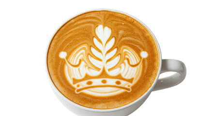 latte art crown coffee cup drink beverage.