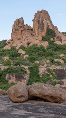 A view of Hampi's big spires.