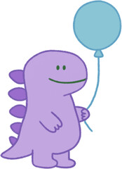 Vector illustration balloon dinosaur