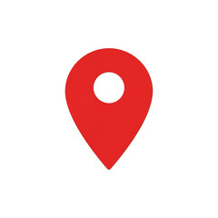 Fototapeta premium Red Map Pin Location Icon