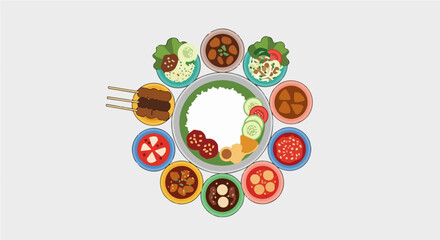 Indonesian Food Platter A Culinary Journey