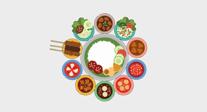 Indonesian Food Platter A Culinary Journey