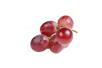Grapes are very fresh on a white background.