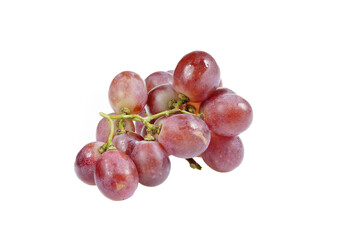 Grapes are very fresh on a white background.