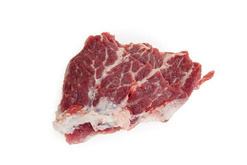Raw meat on white background