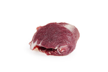 Raw meat on white background