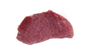 Raw meat on white background