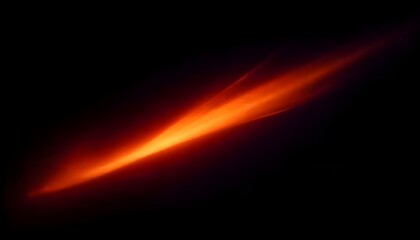 Moving orange light streak ray