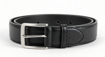Black leather belt closeup shoot
