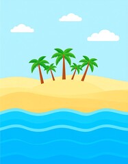 Fototapeta premium Tropical island beach paradise vacation