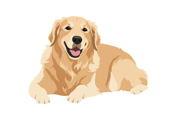 happy cute dog with good quality and design. dog logo illustrator.
