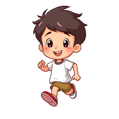 boy running, generative ai