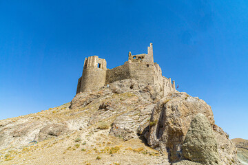 The scenic view of Hoşap Castle (Turkish: Hoşap kalesi) is a large 17th-century castle located in the village of Hoşab, G&uuml;rpınar District, Van, Turkey