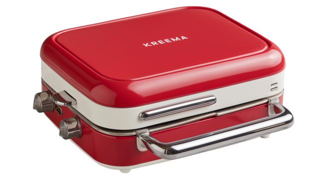 Red and white kreema grill on transparent background