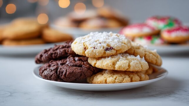 Enchanting confections tower delicately, embodying Yuletide cheer and bittersweet solstice moments, whispering tales from winter's hearthside gatherings