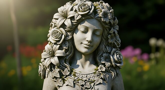 Peaceful Garden Statue of a Woman.