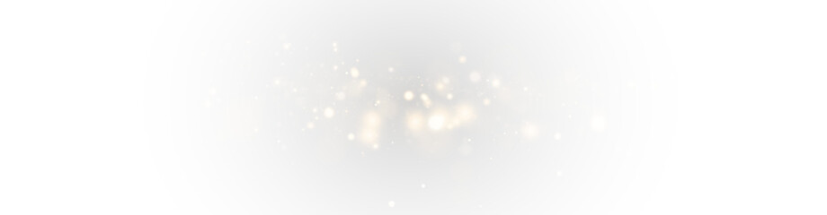 PNG glowing stardust with golden confetti sparkle