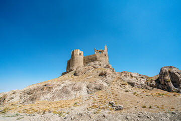 The scenic view of Hoşap Castle (Turkish: Hoşap kalesi) is a large 17th-century castle located in the village of Hoşab, G&uuml;rpınar District, Van, Turkey