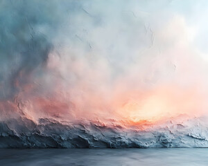 Fototapeta premium Abstract Textured Background Image: Sunset Mountains