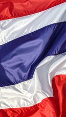 Close-up of a waving Thai flag