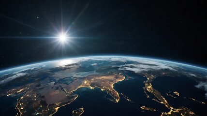 Transparent PNG Render of Earth with Alpha Background