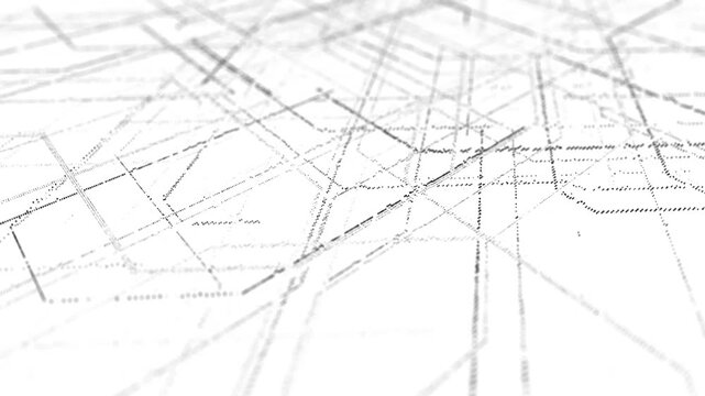Dynamic movement of progressive IT technologies. Digital data flow concept on white background. Big data visualization. 3d rendering.
