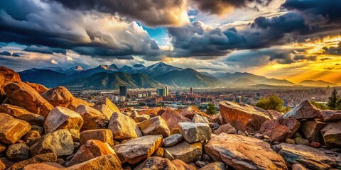 Urban Exploration: Layered Landscape, Rocks, Mountains, Depth, Adventure
