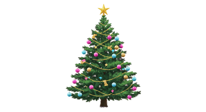 Decorated Christmas Tree - Powered by Adobe