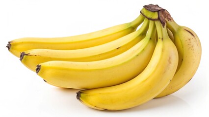 Banana bunch. Banana fruit clipping path. Banana isolated on white background. Banana macro studio photo