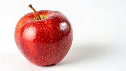A fresh, red apple isolated on a white background — crisp, vibrant, and naturally delicious.