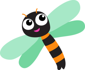 Cute Cartoon Dragonfly 