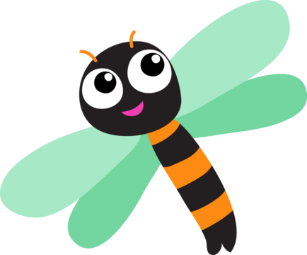 Cute Cartoon Dragonfly 