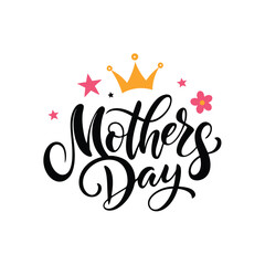 Elegant hand drawn script typography for mother s day celebration