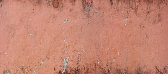 Grungy Pink Concrete Wall with Stains and Decay