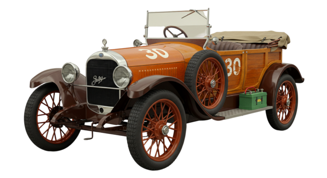 Vintage Orange Racing Car