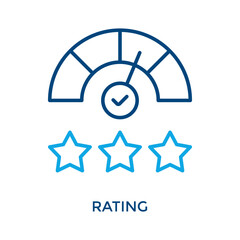 Rating Icon Outline Color Style. Vector Illustration For Graphic Design