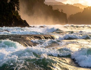 Dramatic coastal sunrise