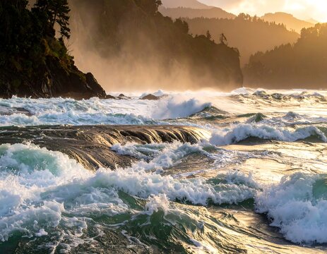 Dramatic coastal sunrise